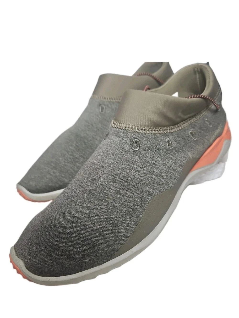 Merrell Cloud Moc Knit Slip-On Sneaker   Women 8.5 Gray/Orange Walk 515738[8A